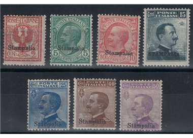 EGEO STAMPALIA 1912 Ordinary series 7v MH*