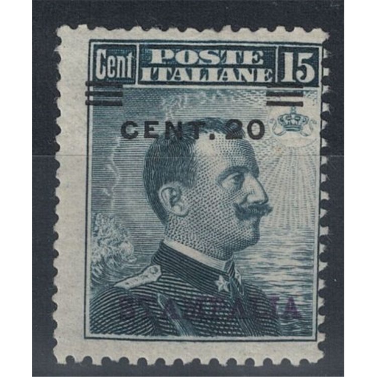 EGEO STAMPALIA 1916 20c su 15c grigio nero MH*