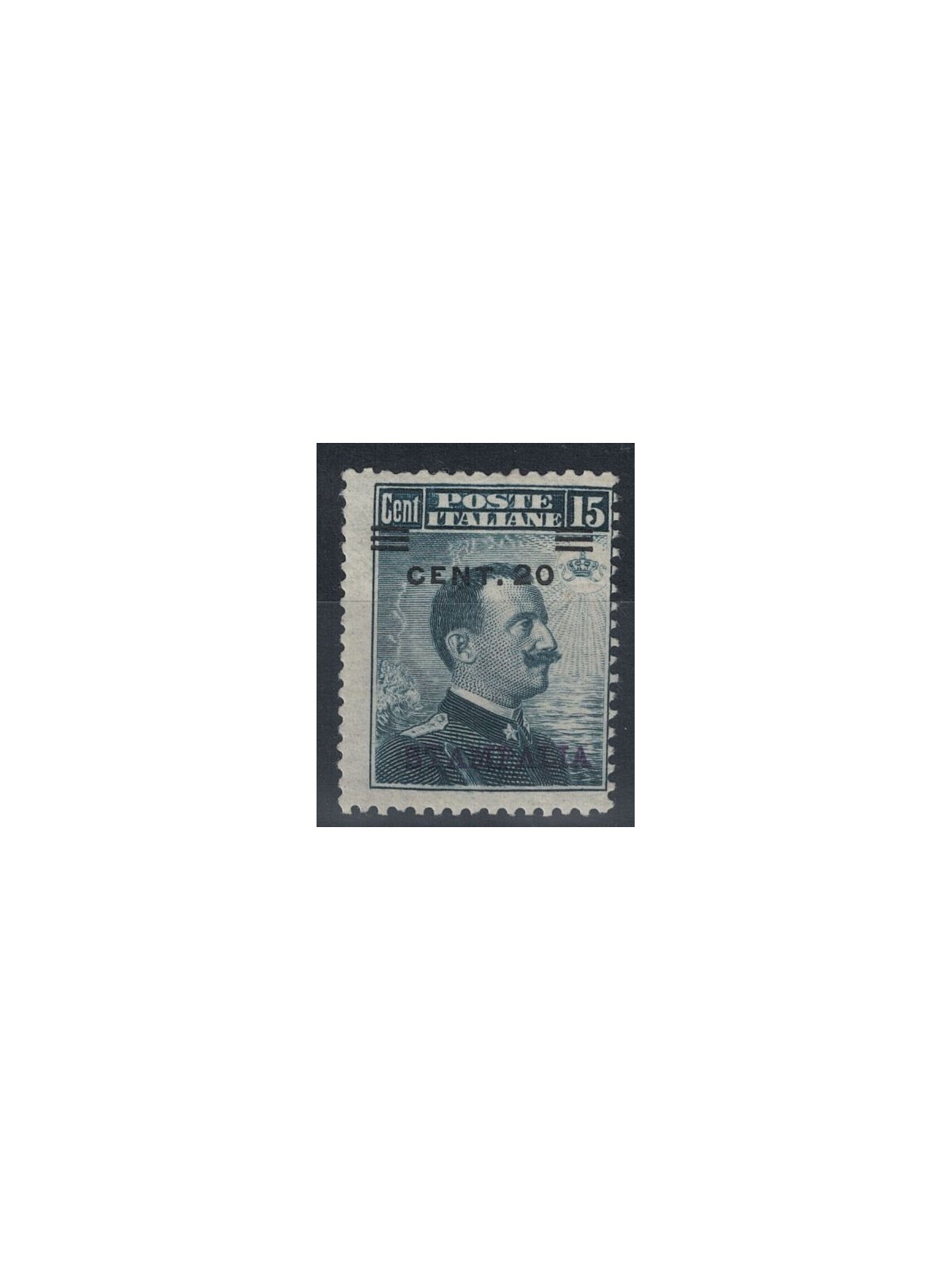 EGEO STAMPALIA 1916 20c su 15c grigio nero MH*