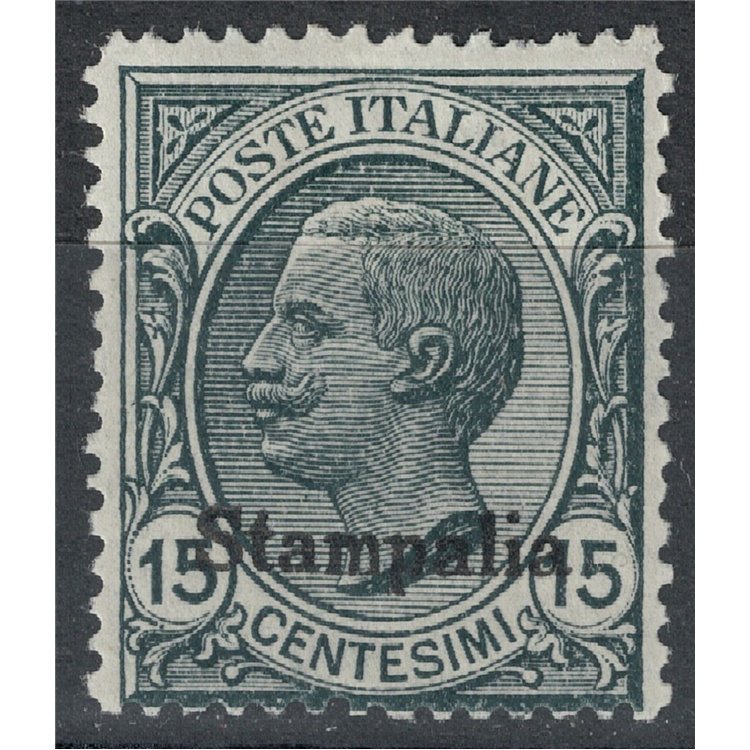 EGEO STAMPALIA 1921 15c ardesia MH*