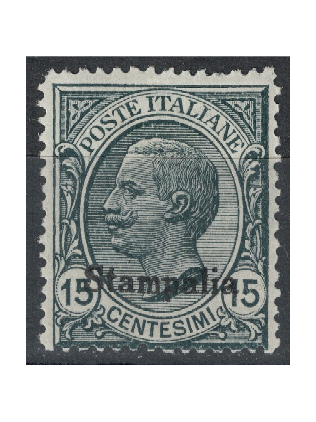 EGEO STAMPALIA 1921 15c ardesia MH*