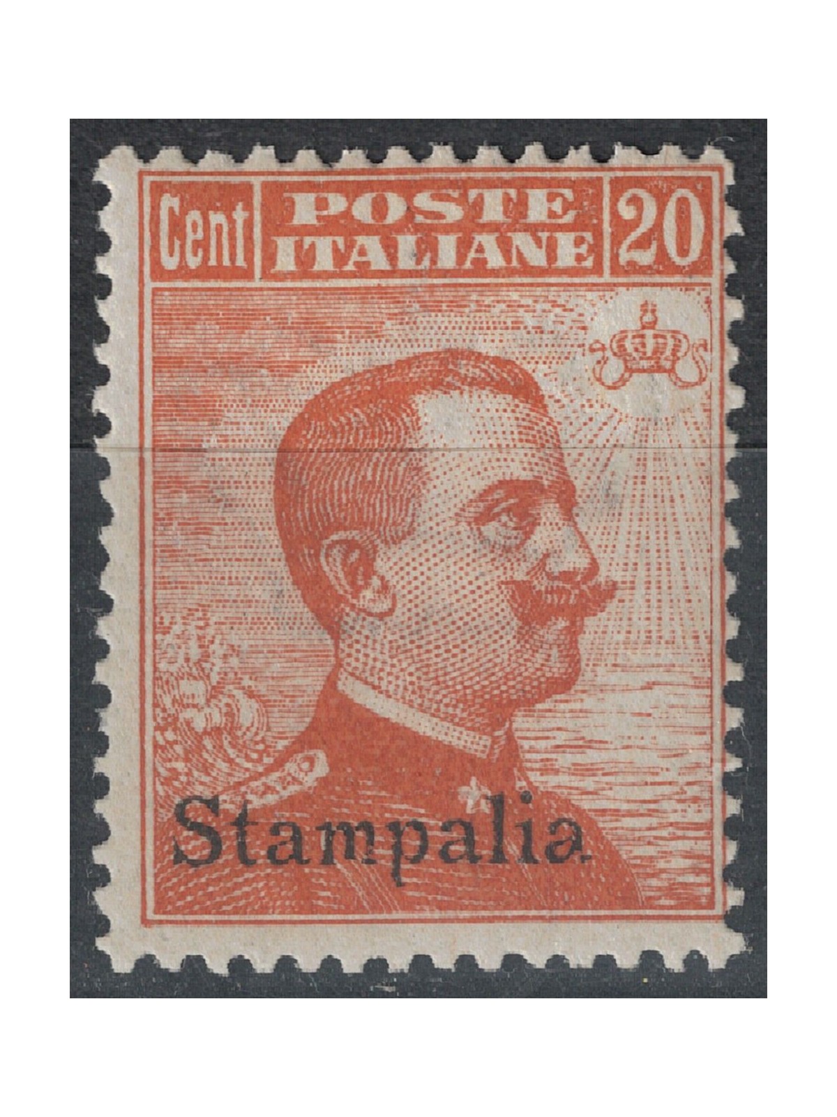 EGEO STAMPALIA 1922 20c orange watermark crown MH*