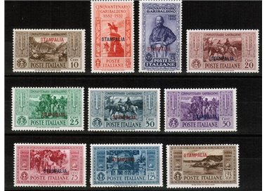 EGEO STAMPALIA 1932 Giuseppe Garibaldi 10v MH*