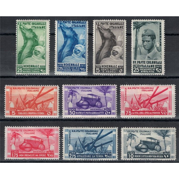 COLONIES GENERAL ISSUES 1933 March on Rome 10v MH*