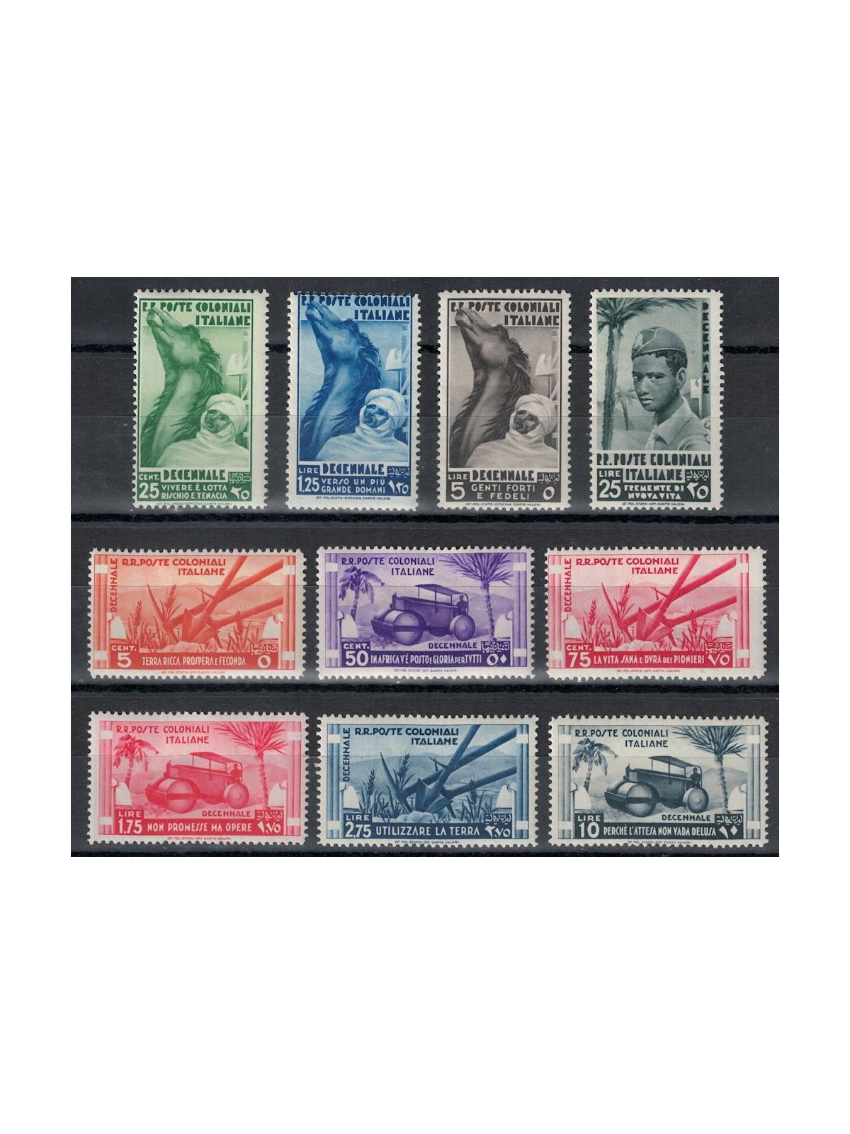 COLONIES GENERAL ISSUES 1933 March on Rome 10v MH*