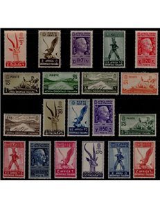 AFRICA ORIENTALE ITALIANA 1938 Serie pittorica 20v MH*
