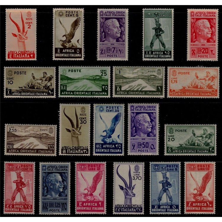 ITALIAN EAST AFRICA 1938 Pictorial series 20v MH*
