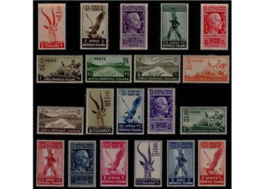 AFRICA ORIENTALE ITALIANA 1938 Serie pittorica 20v MH*
