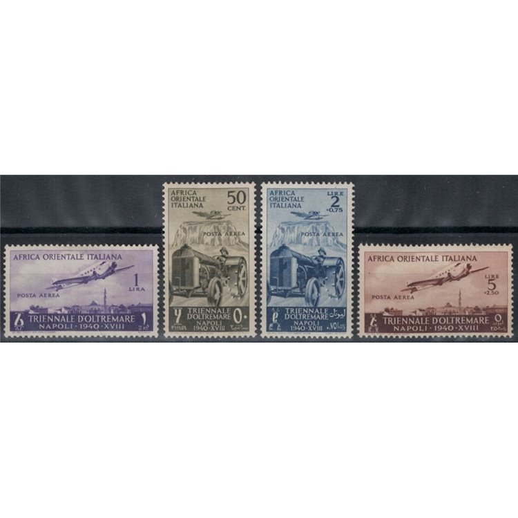 AFRICA ORIENTALE ITALIANA 1940 Triennale d'oltremare (posta aerea) 4v MH*