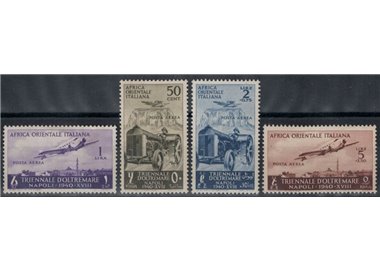 ITALIAN EAST AFRICA 1940 Triennale d'oltremare (airmail) 4v MH*