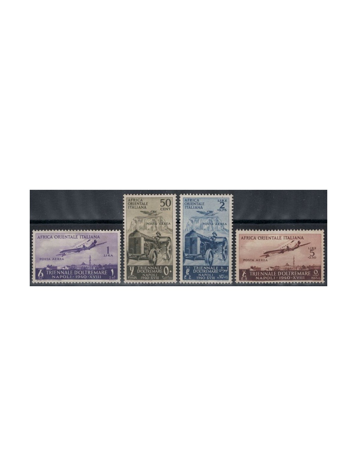 AFRICA ORIENTALE ITALIANA 1940 Triennale d'oltremare (posta aerea) 4v MH*