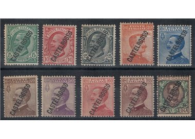 AEGEAN CASTELROSSO 1924 Ordinary series 10v MH*