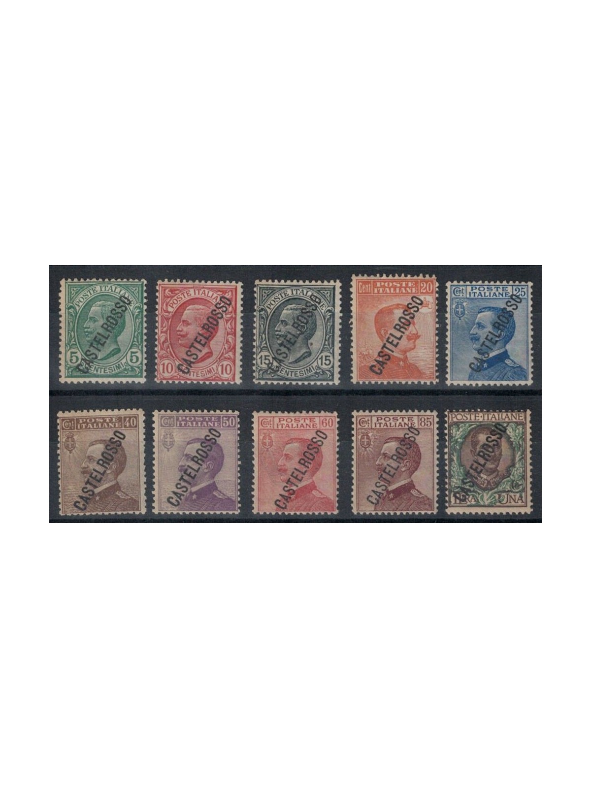 AEGEAN CASTELROSSO 1924 Ordinary series 10v MH*