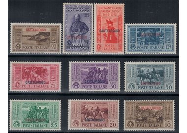 AEGEAN CASTELROSSO 1932 Giuseppe Garibaldi 10v MH*