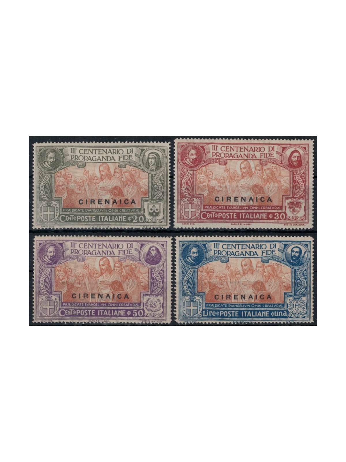 CIRENAICA 1923 Propaganda Fide 4v MH*