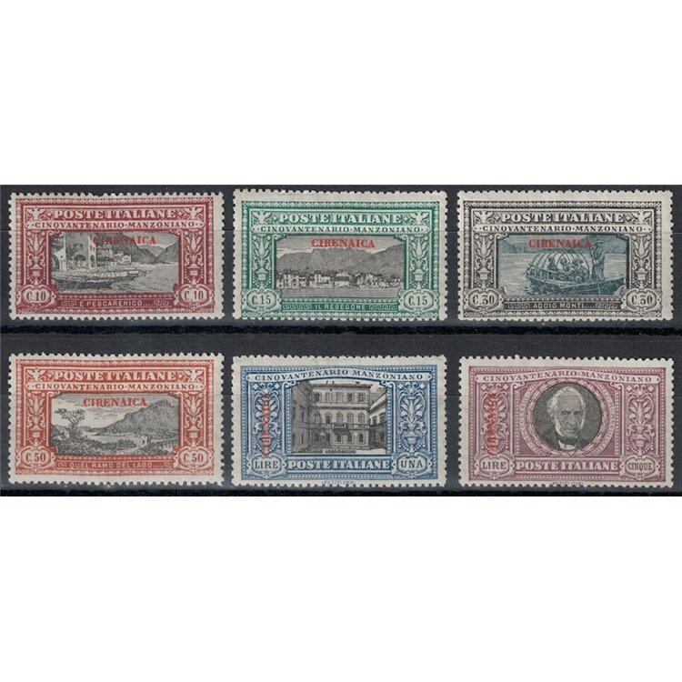CIRENAICA 1924 Alessandro Manzoni 6v MH*