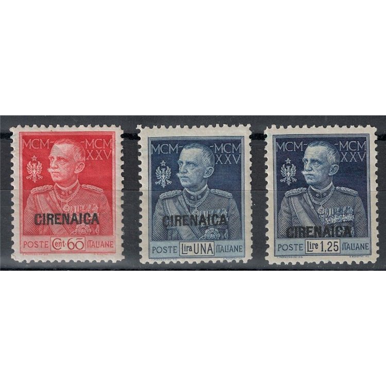 CIRENAICA 1925-26 Giubileo del Re dent. 11 3v MH*