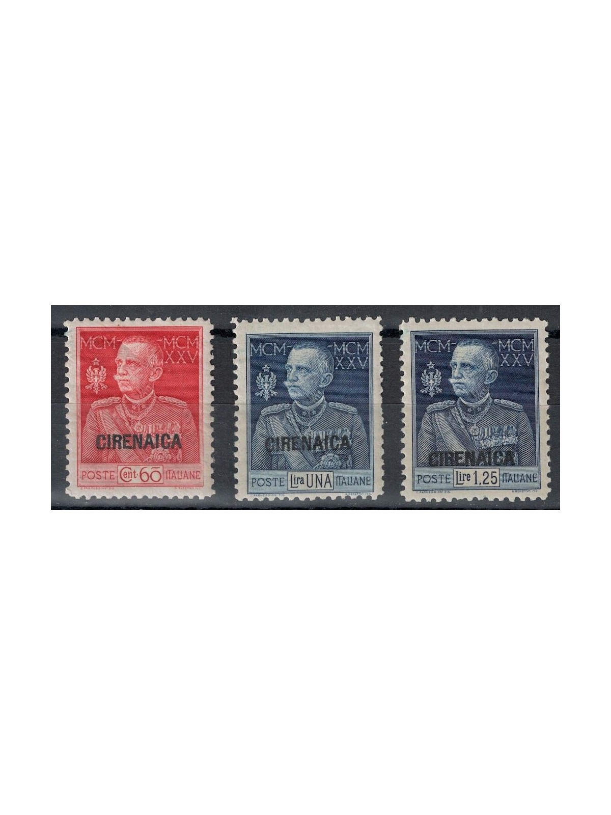 CIRENAICA 1925-26 Giubileo del Re dent. 11 3v MH*