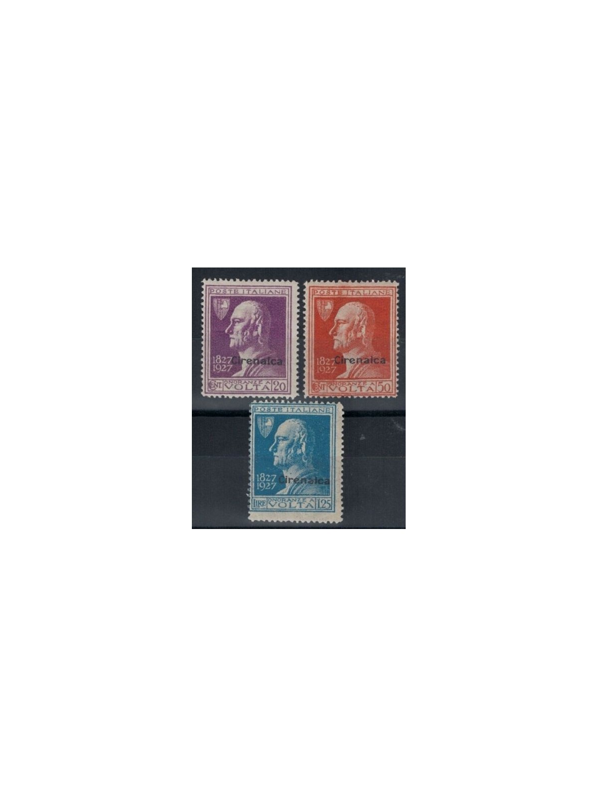 CIRENAICA 1927 Alessandro Volta 3v MH*