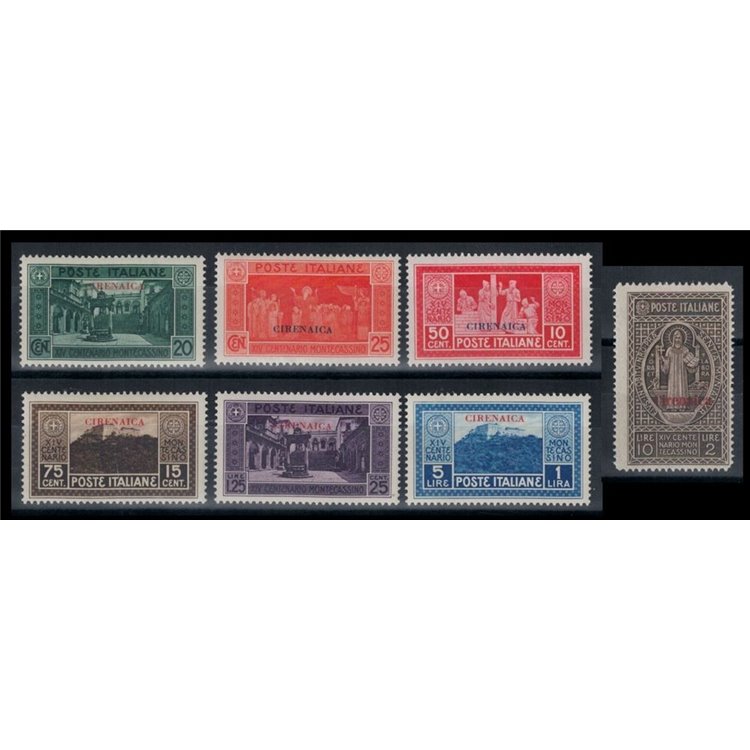 CIRENAICA 1929 Abbey of Montecassino 7v MH*