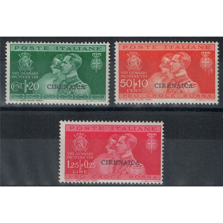 CIRENAICA 1930 Nozze del principe Umberto 3v MH*