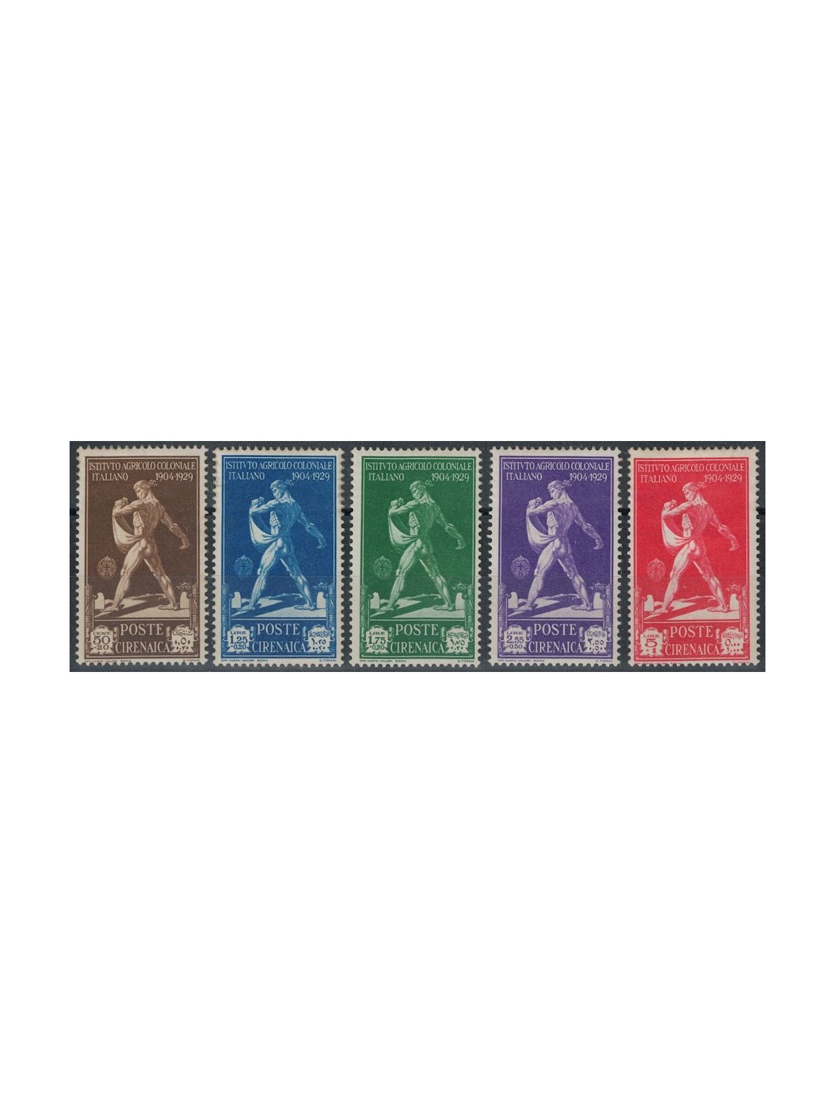 CIRENAICA 1930 Istituto Agricolo Italiano 5v MH*