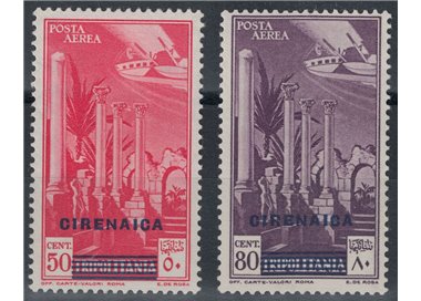 CIRENAICA 1932 Tripolitania airmail overprinted 2v MH*