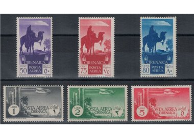 CIRENAICA 1932 Pictorial series (airmail) 6v MH*