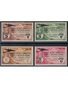 CYRENAICA 1934 Rome-Buenos Aires flight 4v MH*