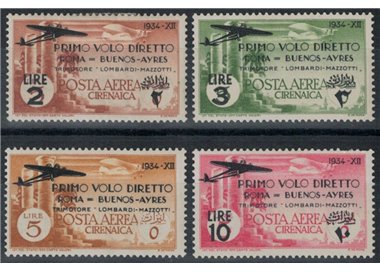 CYRENAICA 1934 Rome-Buenos Aires flight 4v MH*