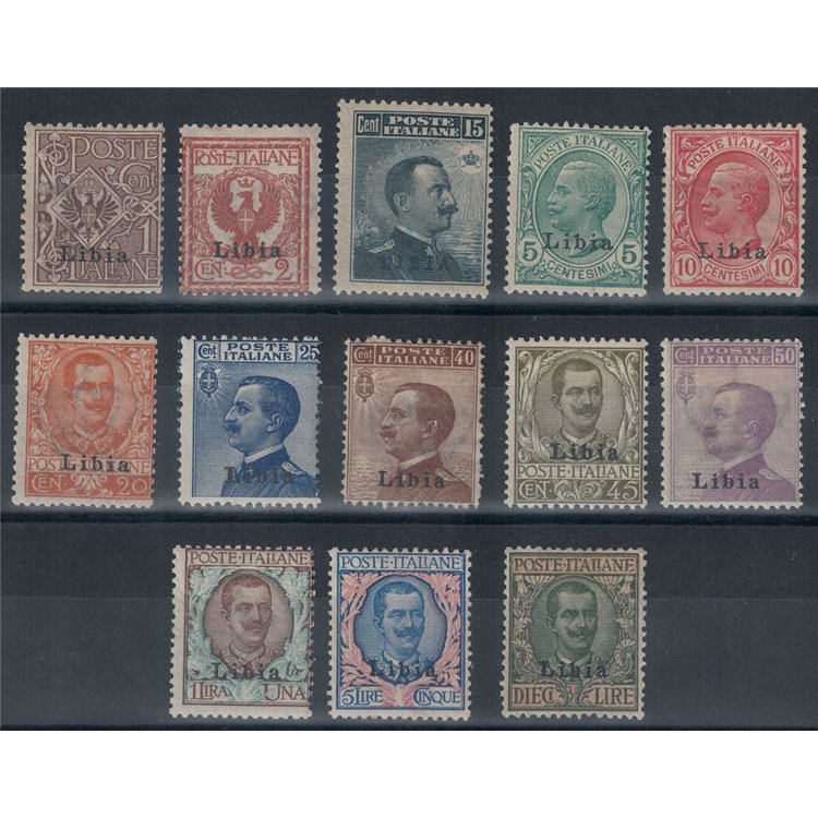 LIBIA 1912-17 Serie ordinaria 13v MH*