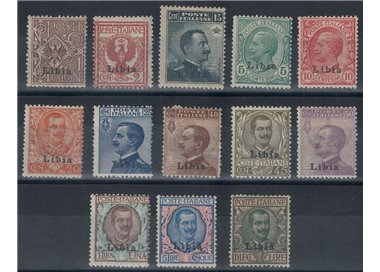 LIBYA 1912-17 Ordinary series 13v MH*