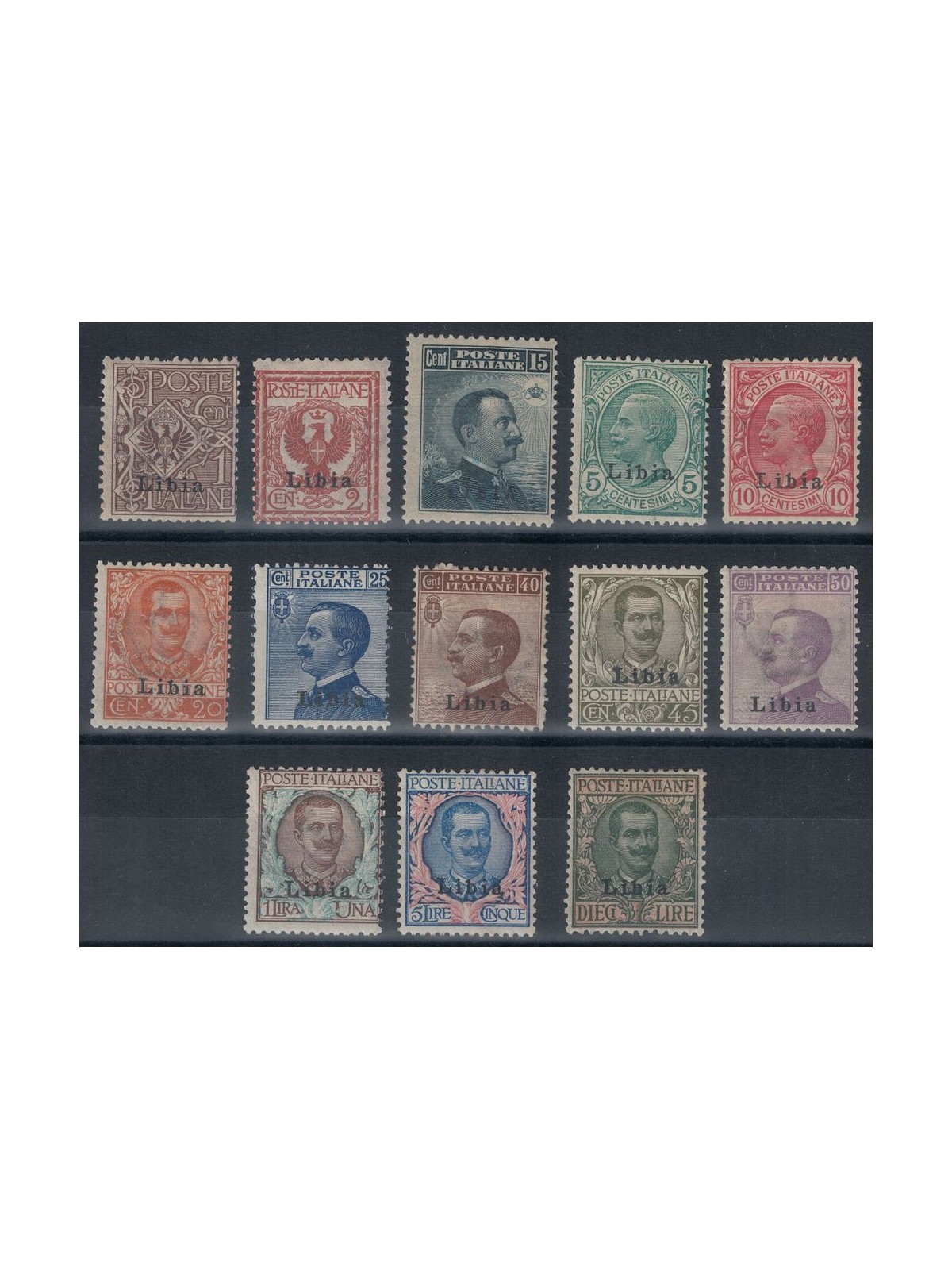 LIBYA 1912-17 Ordinary series 13v MH*