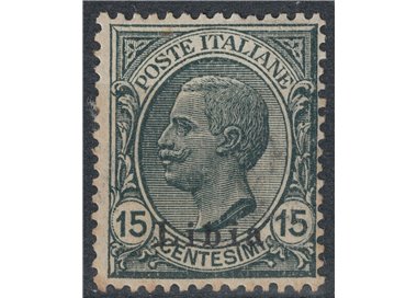 LIBIA 1922 15c ardesia MH*