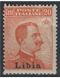 LIBYA 1918 20c orange MH*