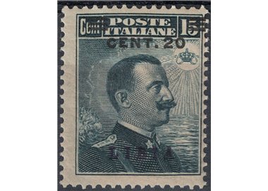 LIBYA 1916 20c on 15c grey-black (blue overprint) MH*