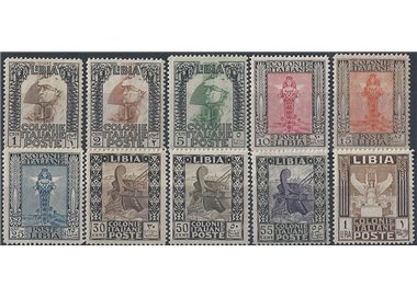LIBIA 1924-29 Serie Pittorica 10v MH*