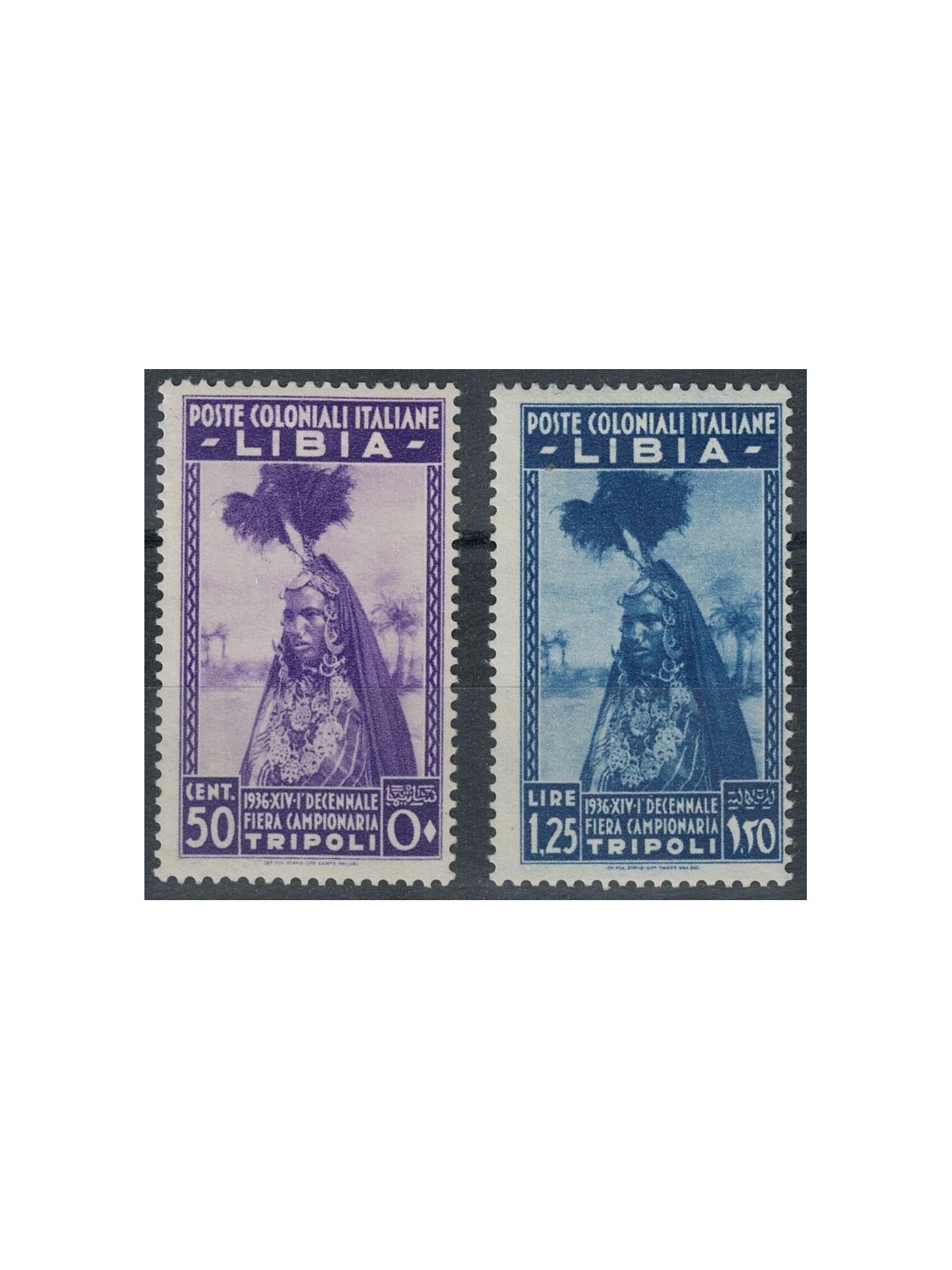 TRIPOLITANIA 1936 10th Tripoli Fair 2v MH*
