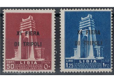 TRIPOLITANIA 1937 11th Tripoli Fair 2v MH*
