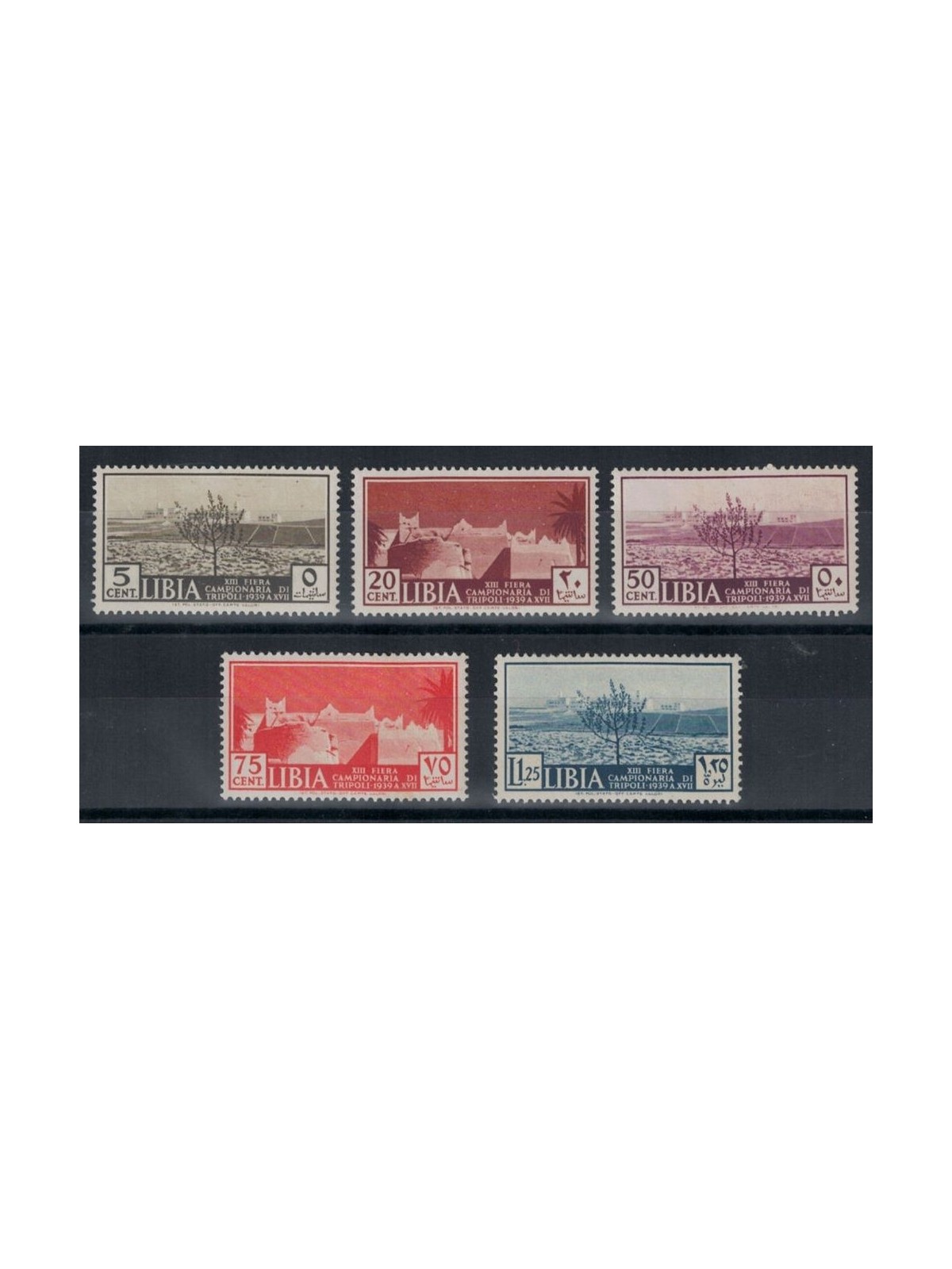 TRIPOLITANIA 1939 13th Tripoli Fair 5v MH*