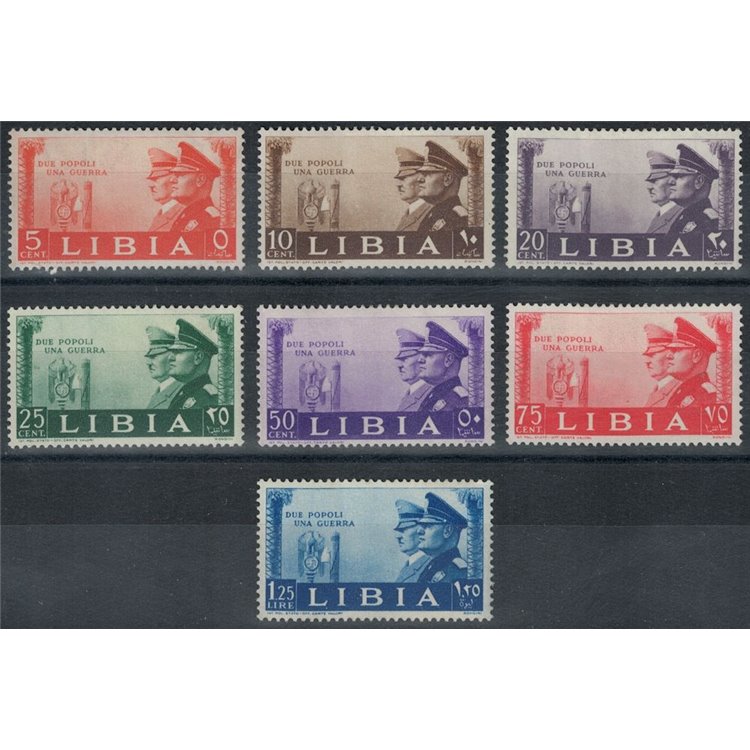 LIBIA 1941 Alleanza italo-tedesca 7v MH*