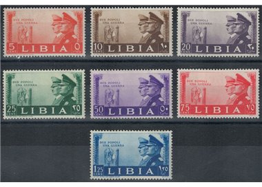 LIBYA 1941 Italian-German Alliance 7v MH*