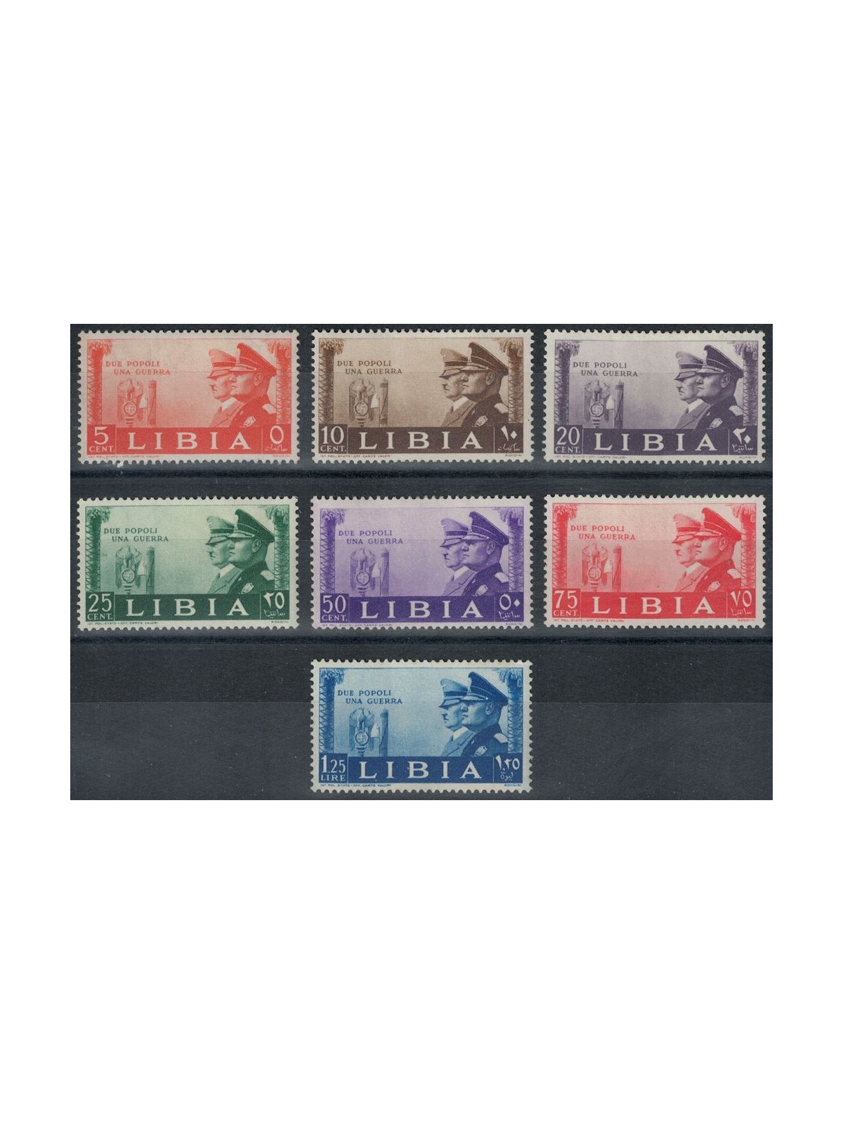 LIBYA 1941 Italian-German Alliance 7v MH*