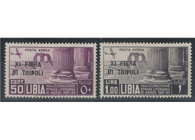 TRIPOLITANIA 1937 11th Tripoli Fair (airmail) 2v MH*