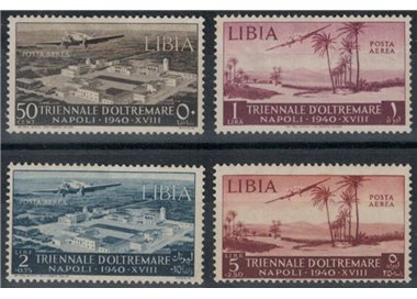 LIBYA 1940 Triennial Overseas Exhibition (airmail) 4v MH*