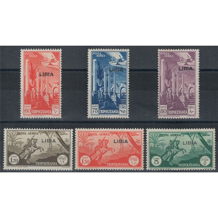 LIBIA 1941 Posta aerea di Tripolitania soprastampata 6v MH*
