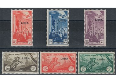 LIBYA 1941 Tripolitania airmail overprinted 6v MH*
