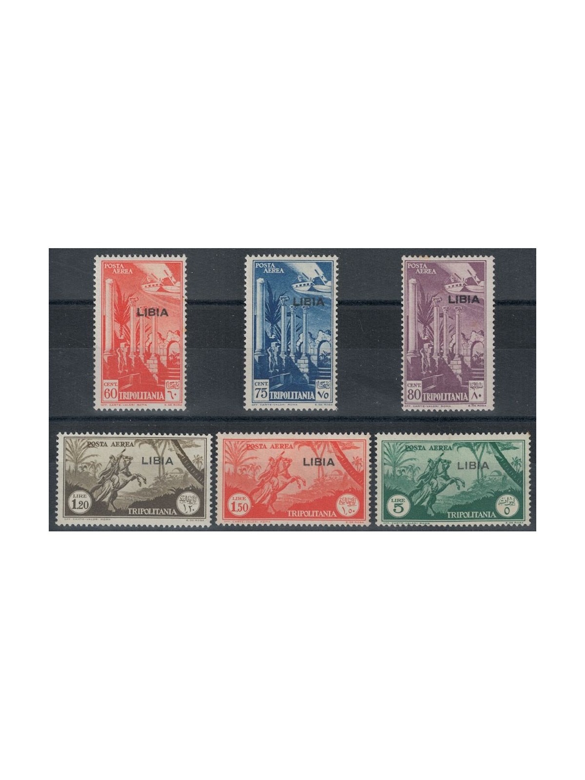 LIBYA 1941 Tripolitania airmail overprinted 6v MH*