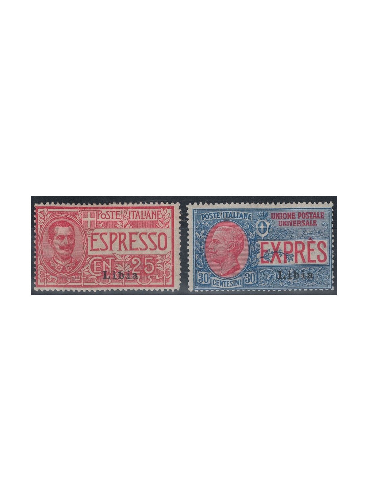 LIBYA 1915 Express 1st type 2v MH*