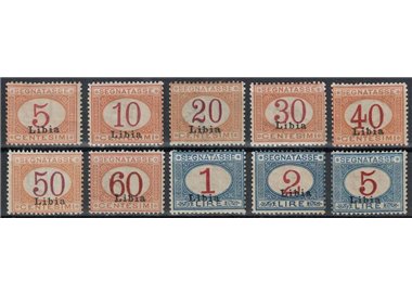 LIBYA 1915 Tax stamp 10v MNH**